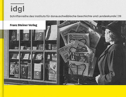 Cover of the volume: title details as well as a woman looking at newspapers and magazines in a newsstand.