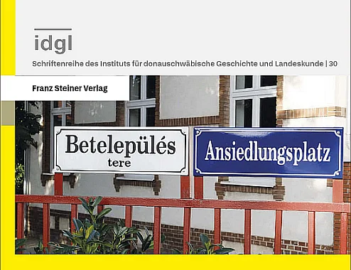 Cover des Bandes: Titelangaben sowie 2 Straßenschilder: eins in deutscher, das andere in ungarischer Sprache
