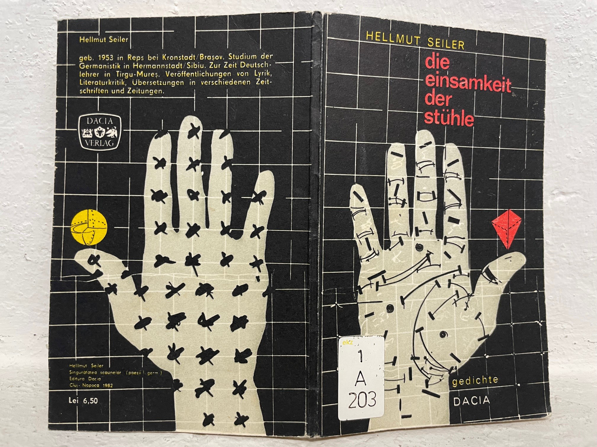 Das Bild zeigt das Cover des Gedichtbandes von Hellmut Seiler Die Einsamkeit der Stühle