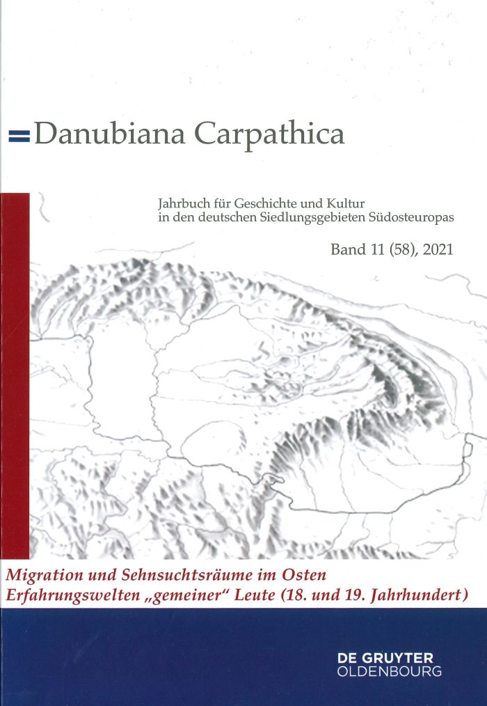 Das Bild zeigt das Buchcover der Danubiana Carpathica Nr. 11: Titelinformationen und eine Darstellung des Karpathenbogens