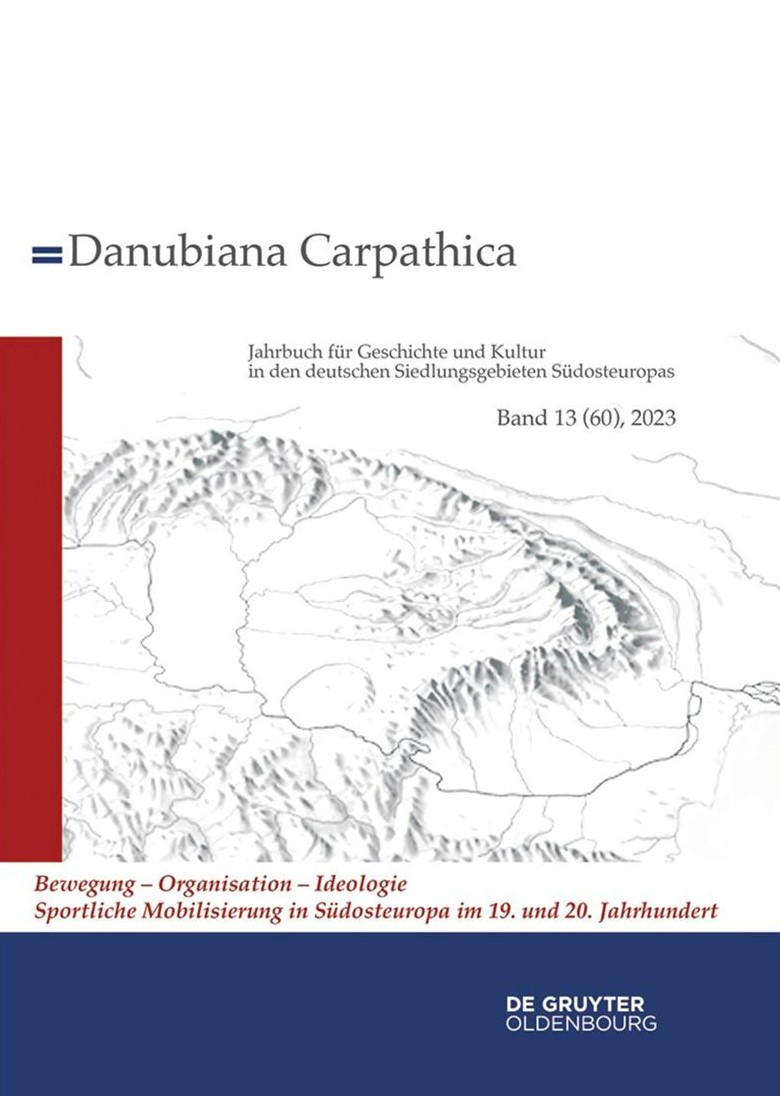 Das Bild zeigt das Buchcover der Danubiana Carpathica Nr. 13: Titelinformationen und eine Darstellung des Karpathenbogens