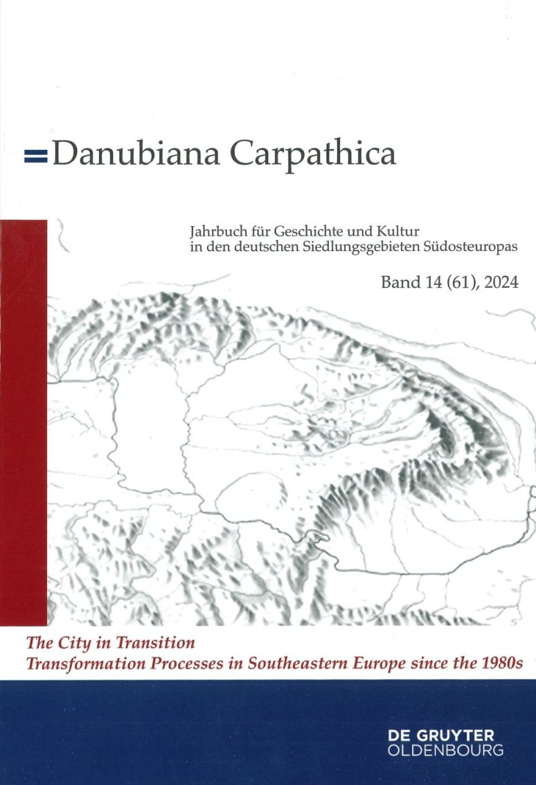 Das Bild zeigt das Buchcover der Danubiana Carpathica Nr. 14: Titelinformationen und eine Darstellung des Karpathenbogens