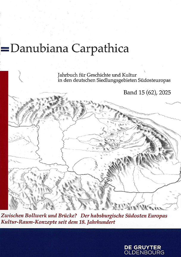 The image shows the book cover of *Danubiana Carpathica* No. 15: title information and a depiction of the Carpathian Arc.