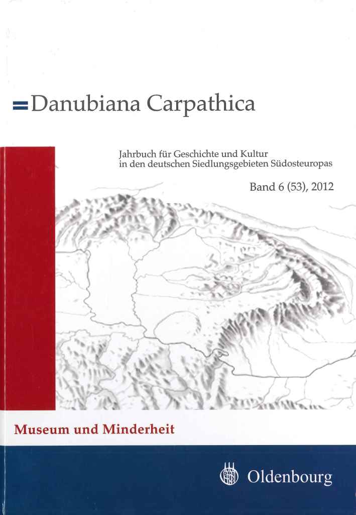 Das Bild zeigt das Buchcover der Danubiana Carpathica Nr. 6: Titelinformationen und eine Darstellung des Karpathenbogens