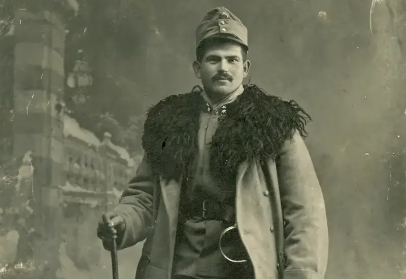 Foto zeigt einen Soldaten des k.u.k. Heeres im 1. Weltkrieg