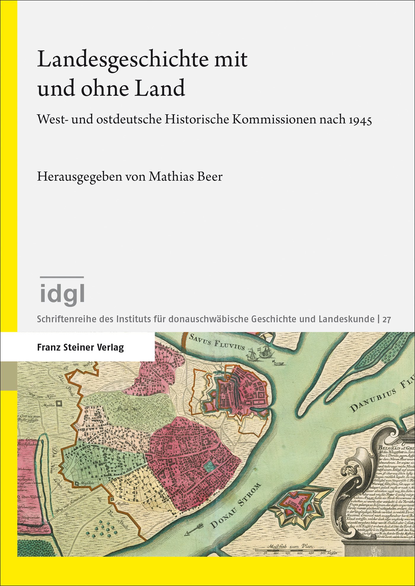 Cover of series 27: Title information and illustration of an old Danube map